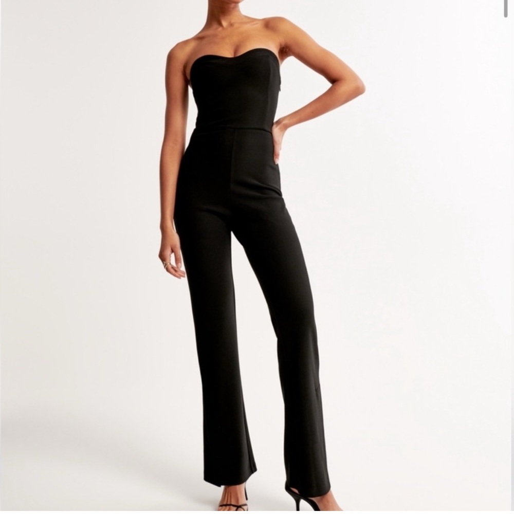 Abercrombie & Fitch Black Strapless Jumpsuit